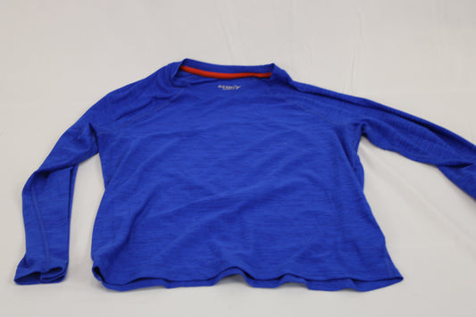 Old Navy moisture wicking long sleeve t-shirt, blue, Boy's 8