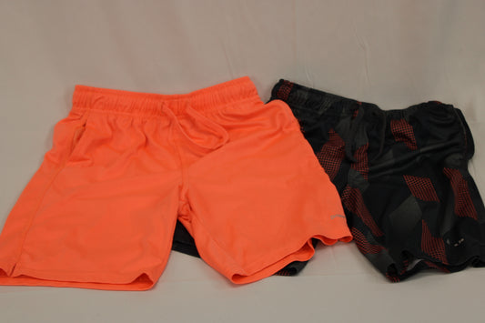 Moisture wicking polyester shorts 2 piece bundle set, Boy's 10-12