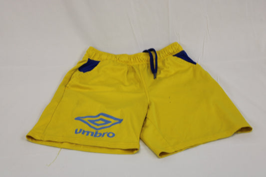 Umbro mesh soccer short, yellow/blue, Boy's L