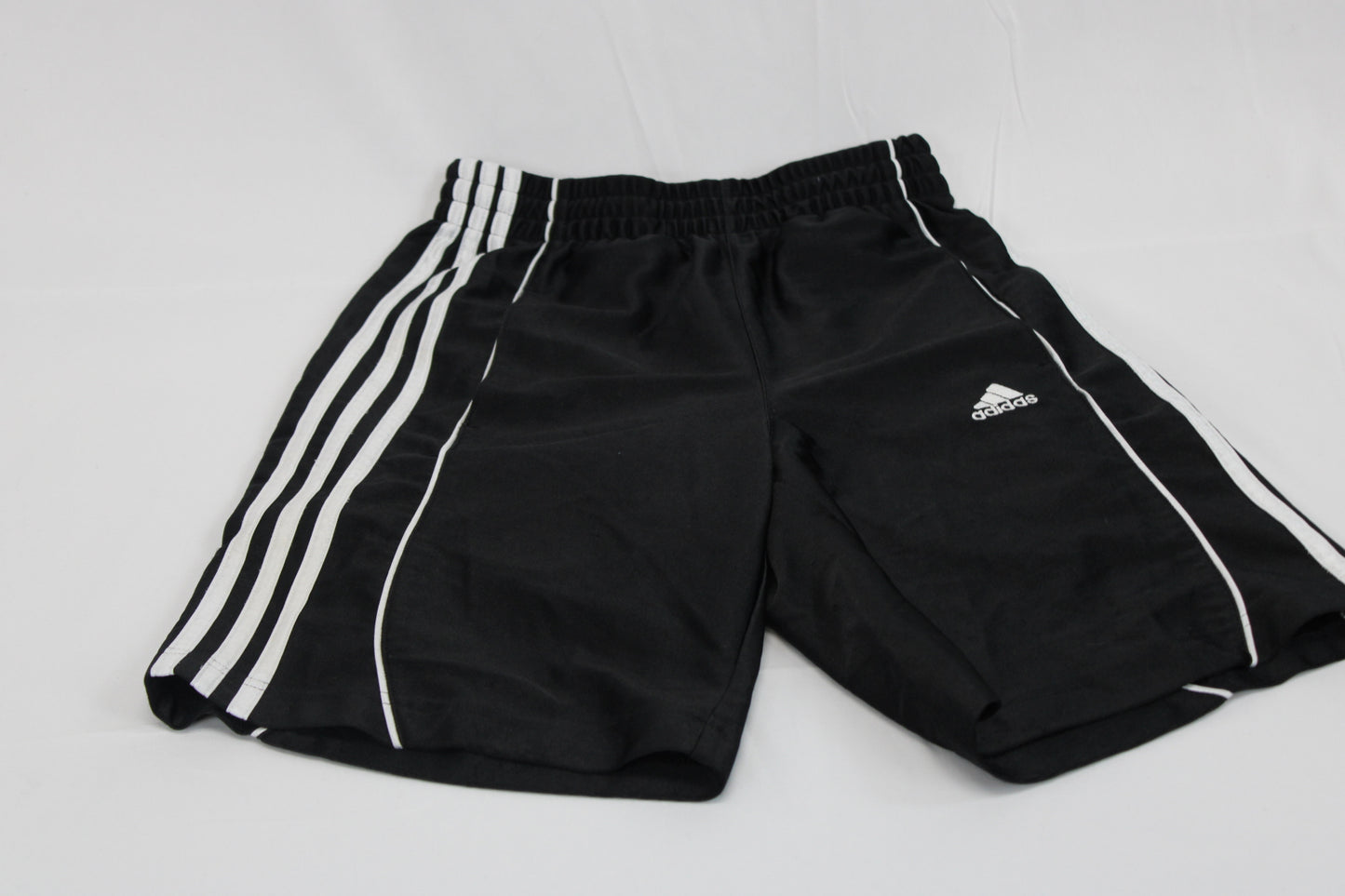 Adidas mesh athletic shorts, black/white, Boy's M