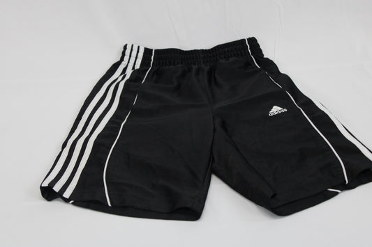 Adidas mesh athletic shorts, black/white, Boy's M