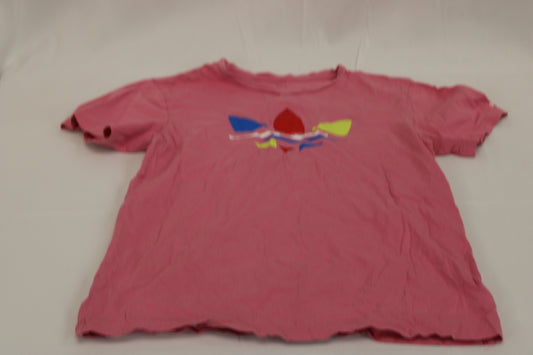 Adidas tri-leaf retro t-shirt, pink, Girl's 14-16