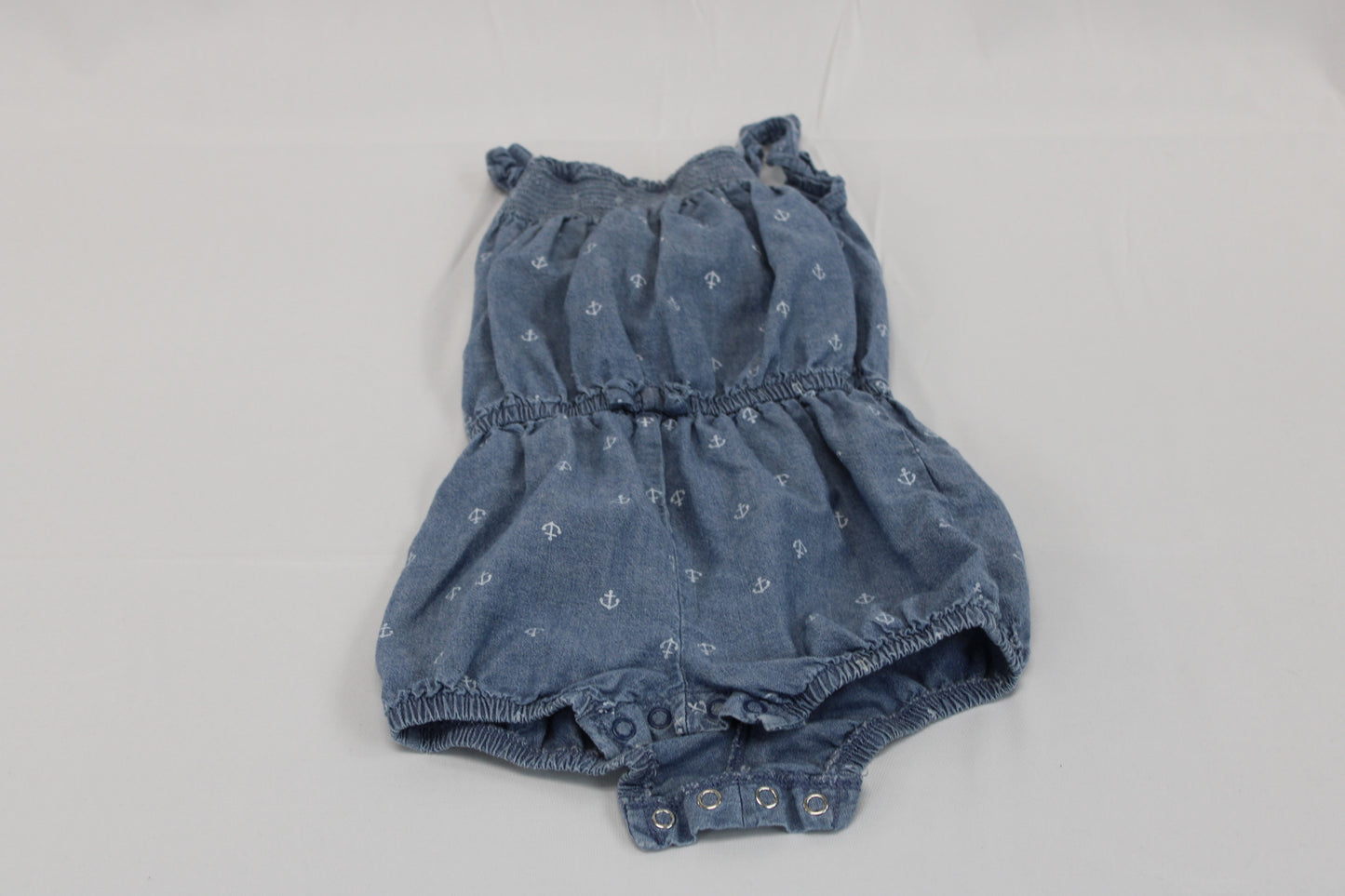 Carter's denim romper, anchors, 18M