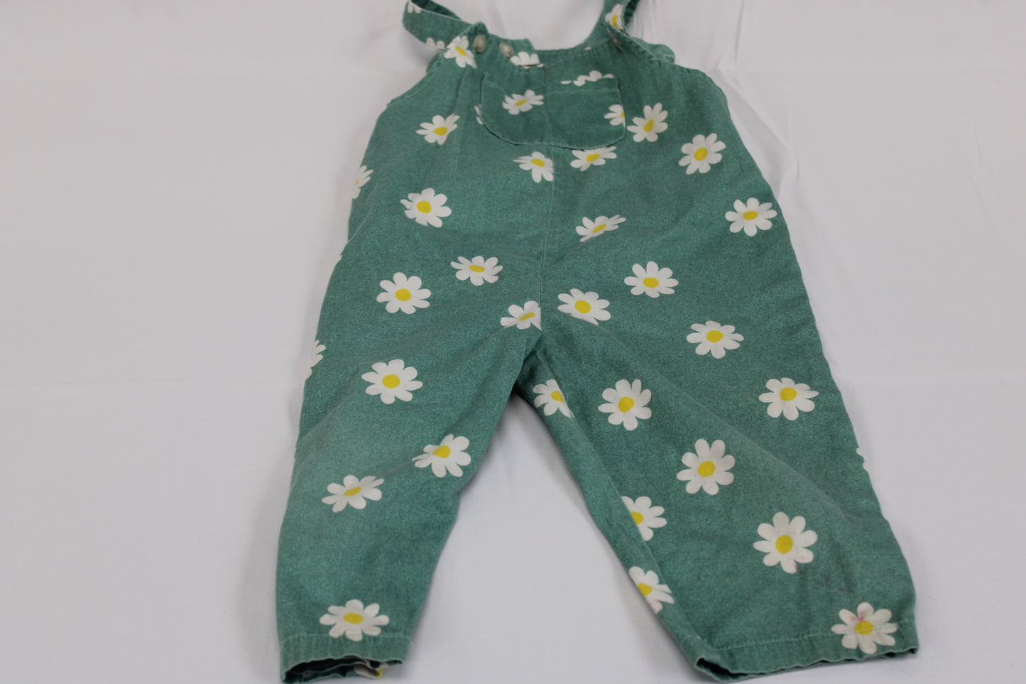 Sunflower overalls pant suit, green, 18-24M