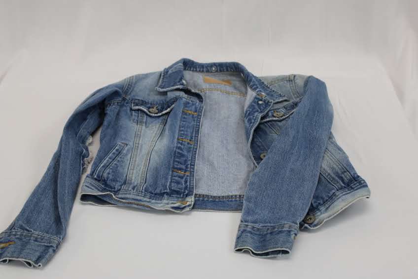 Amethyst Jeans 3 button denim jacket, medium wash, Women's S