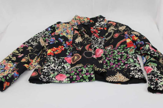 Casual Studio lined floral suit blazer, Women's XL