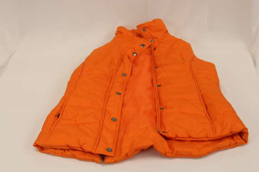 New York & Co insulated down vest, full zip, orange, Women's S