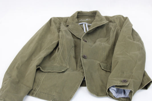 Eddie Bauer 2 pocket denim jacket, olive, Women's 8