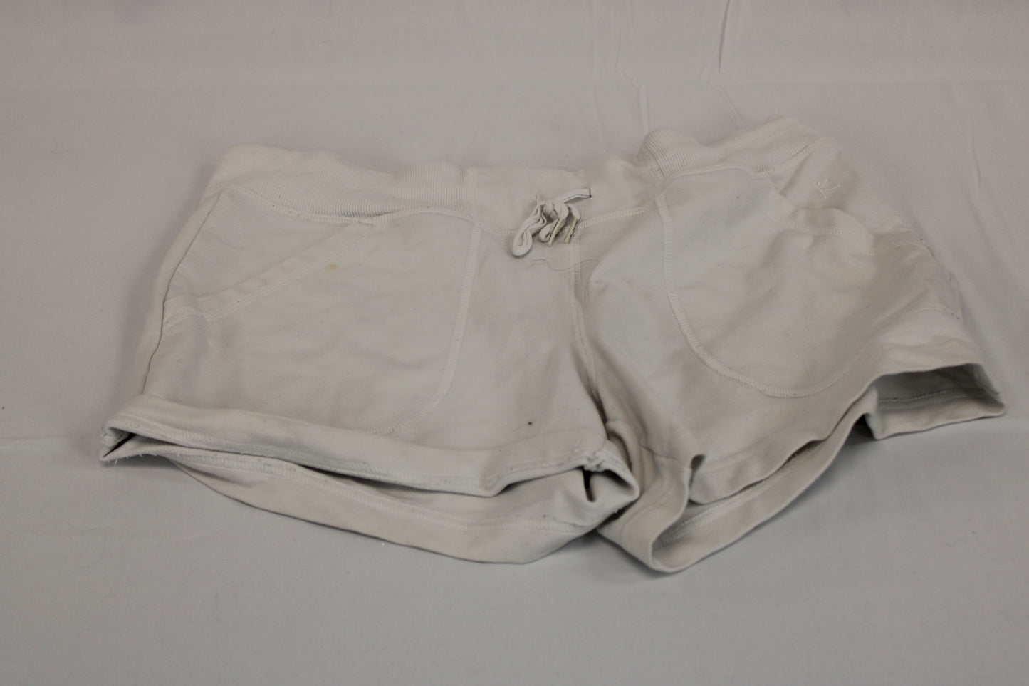 Danksin cotton drawstring workout shorts, white, Women's 8-10