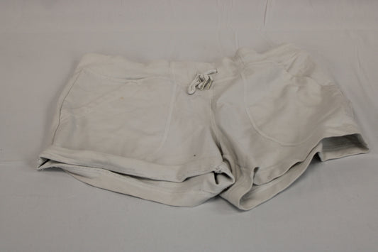 Danksin cotton drawstring workout shorts, white, Women's 8-10