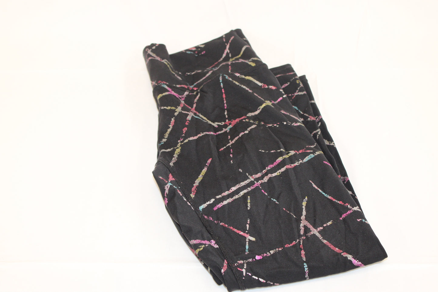 Zyia spandex workout legging, blk/pink, Women's 6-8