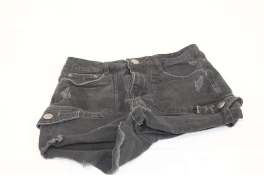 Time & Tru denim cargo short, black, Women's 4