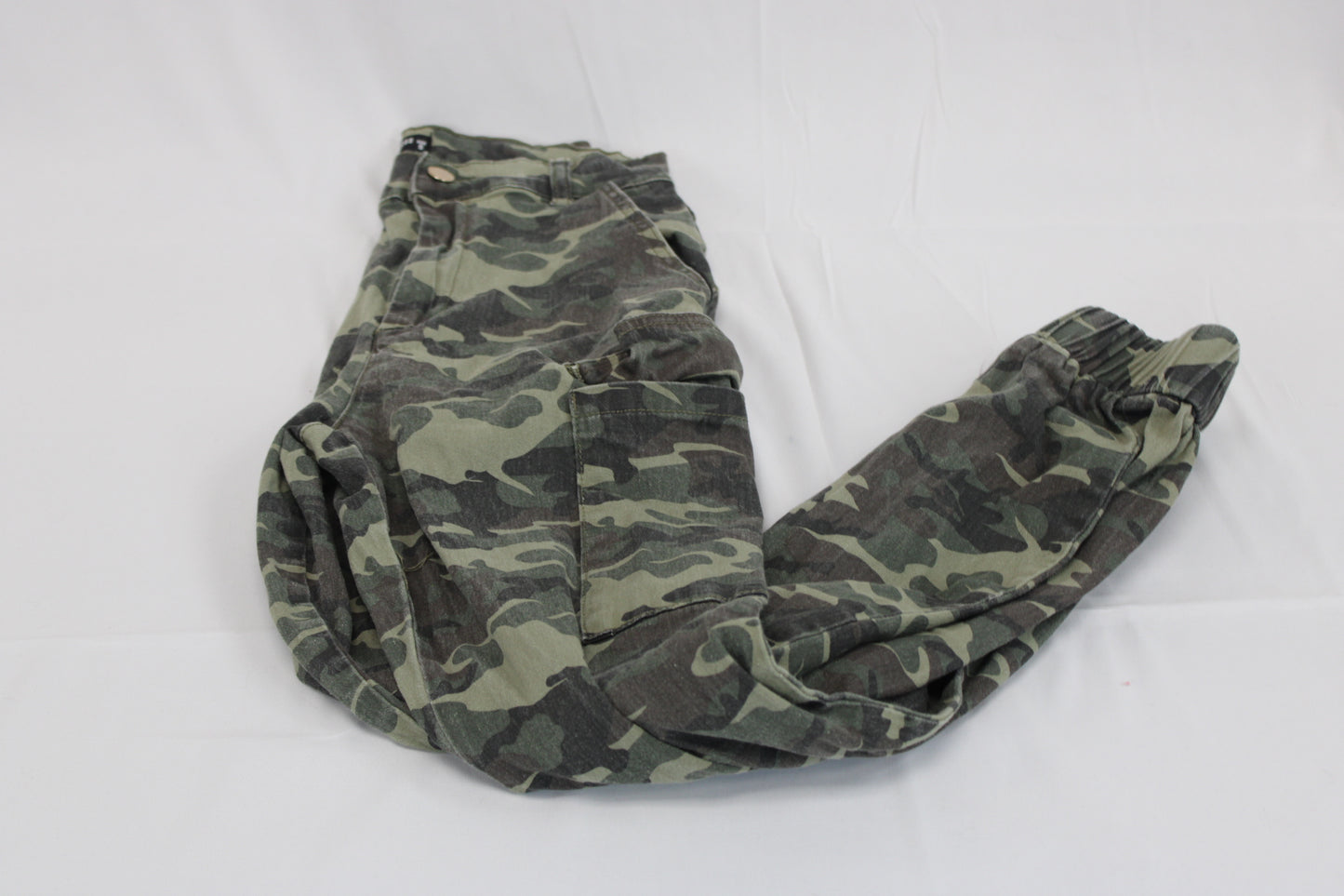 Almost Famous camo denim jogger, Women's S