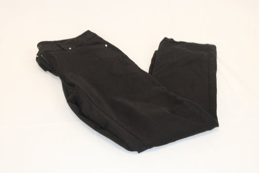 White|Black slim leg polyester black trouser, Women's 4