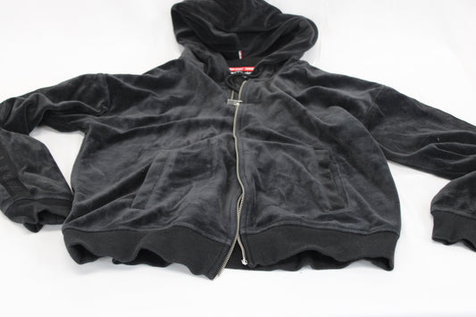 Tommy Hilfiger faux velvet hooded jacket, Women's M