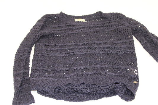 Timeout knitted crew neck sweater, navy, Women's XL