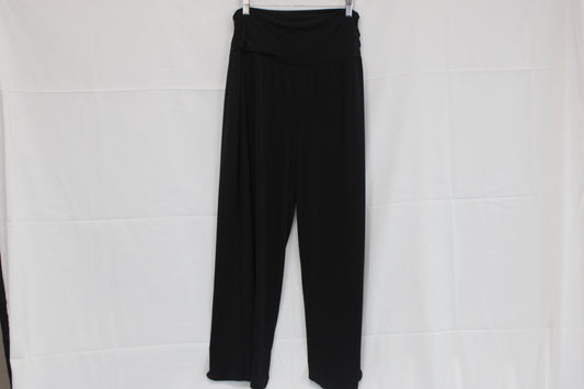 Alyx polyester wide leg dress trouser, black, Women's XL