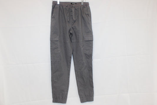 DKNY drawstring cargo jogger pant, gray, Boy's XL (18-20)