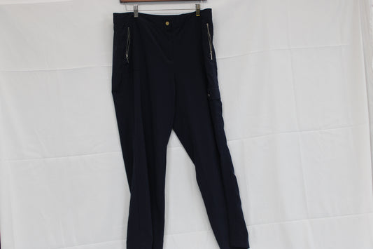 Chico's breathable nylon trousers, navy, Women's XL (16)