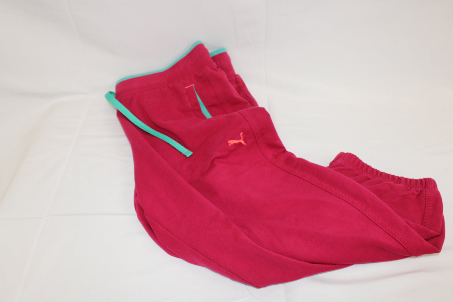 Puma drawstring capri length sweatpants, pink, Women's XL
