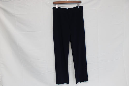 Joseph Ribkoff polyester stretch waist straight leg trousers, navy, Women's 14