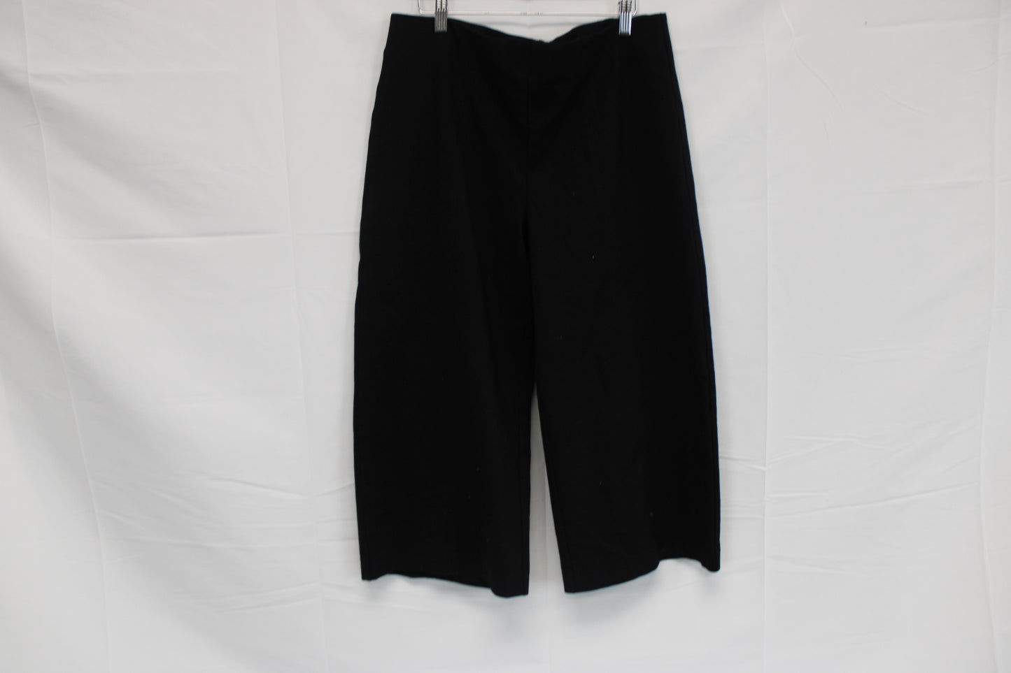 Chaps wide leg capri length dress pants, black, Women's XL