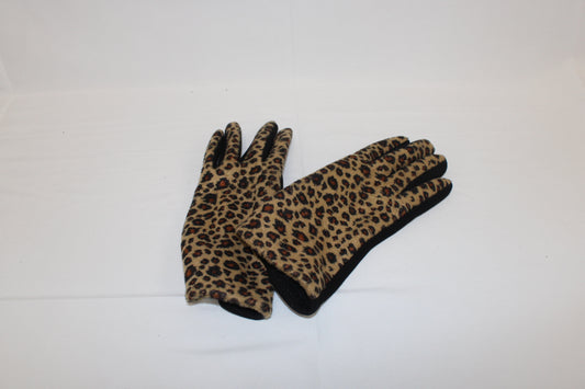 Cheetah print lined glove, Women's