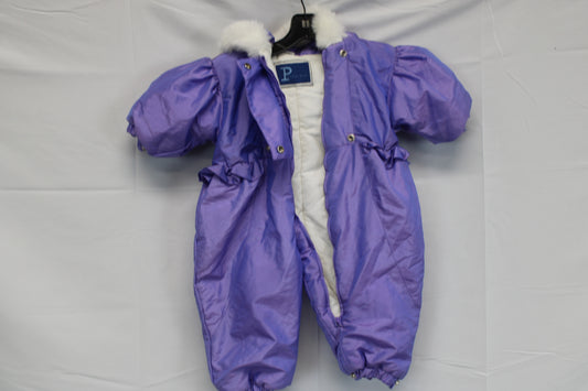 Pistachio fleece lined full zipper snow suit, 2T