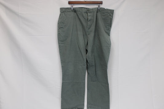 Old Navy straight leg flat front pants, olive, 46x32