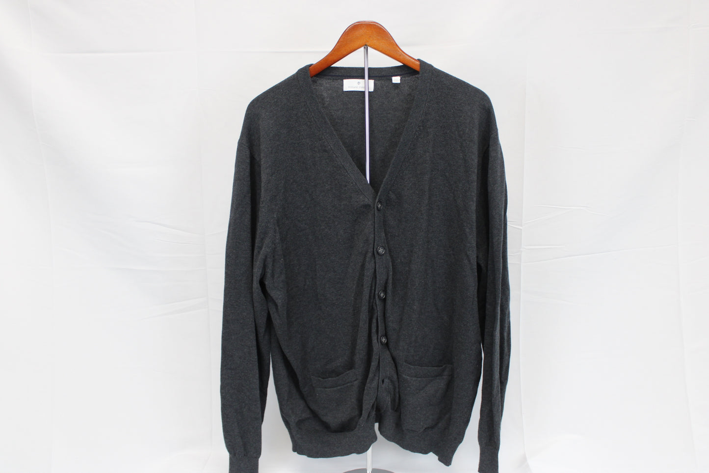 Toscano Firenze four button cardigan sweater, dark gray, Men's XXL