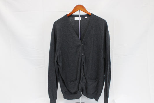 Toscano Firenze four button cardigan sweater, dark gray, Men's XXL