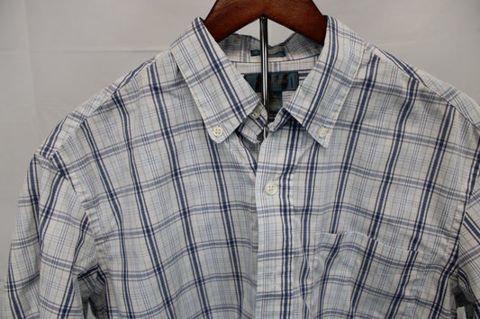 North Crest short sleeve plaid dress shirt, Men's M