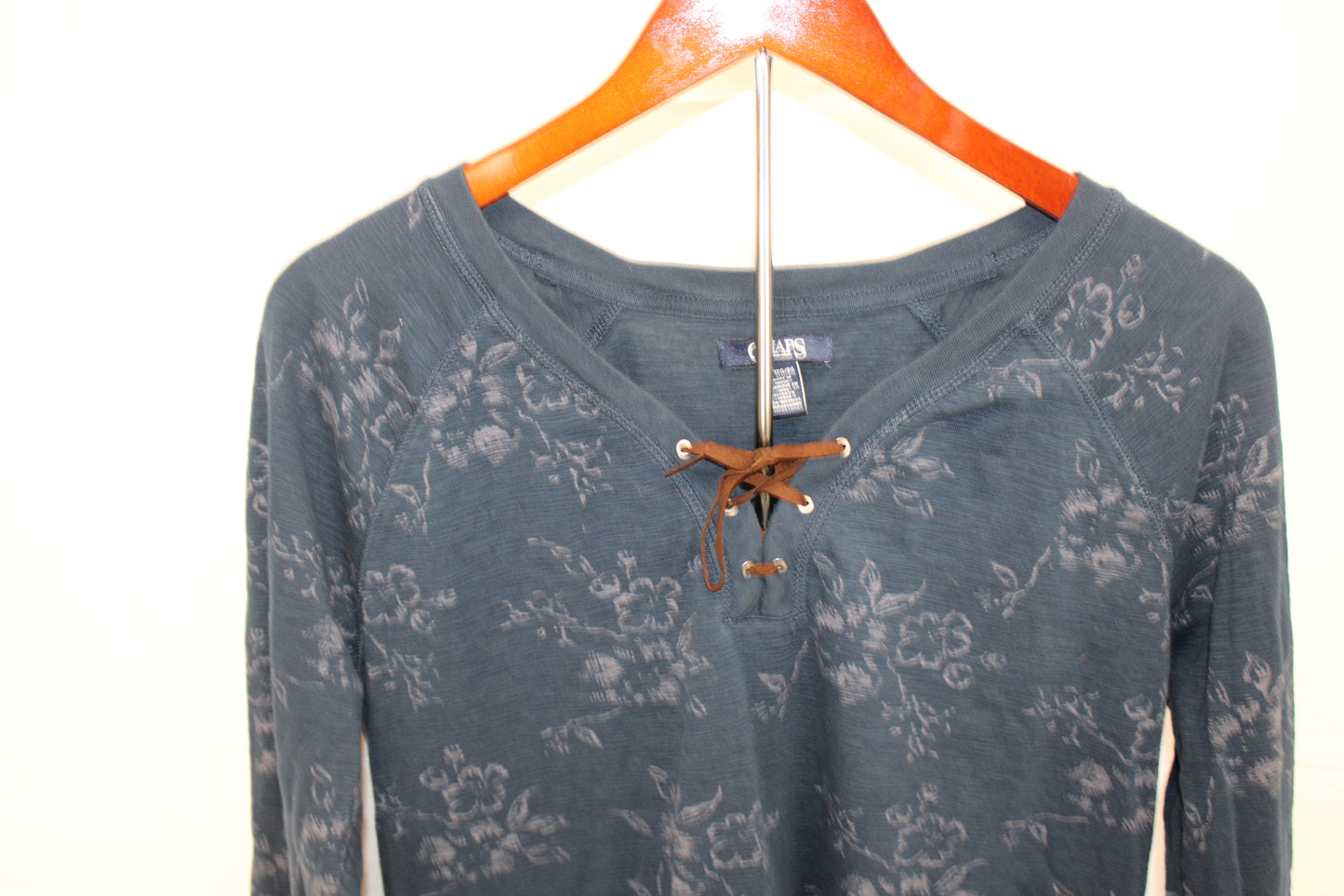 Chaps Ralph Lauren floral v-neck top, Women's XL