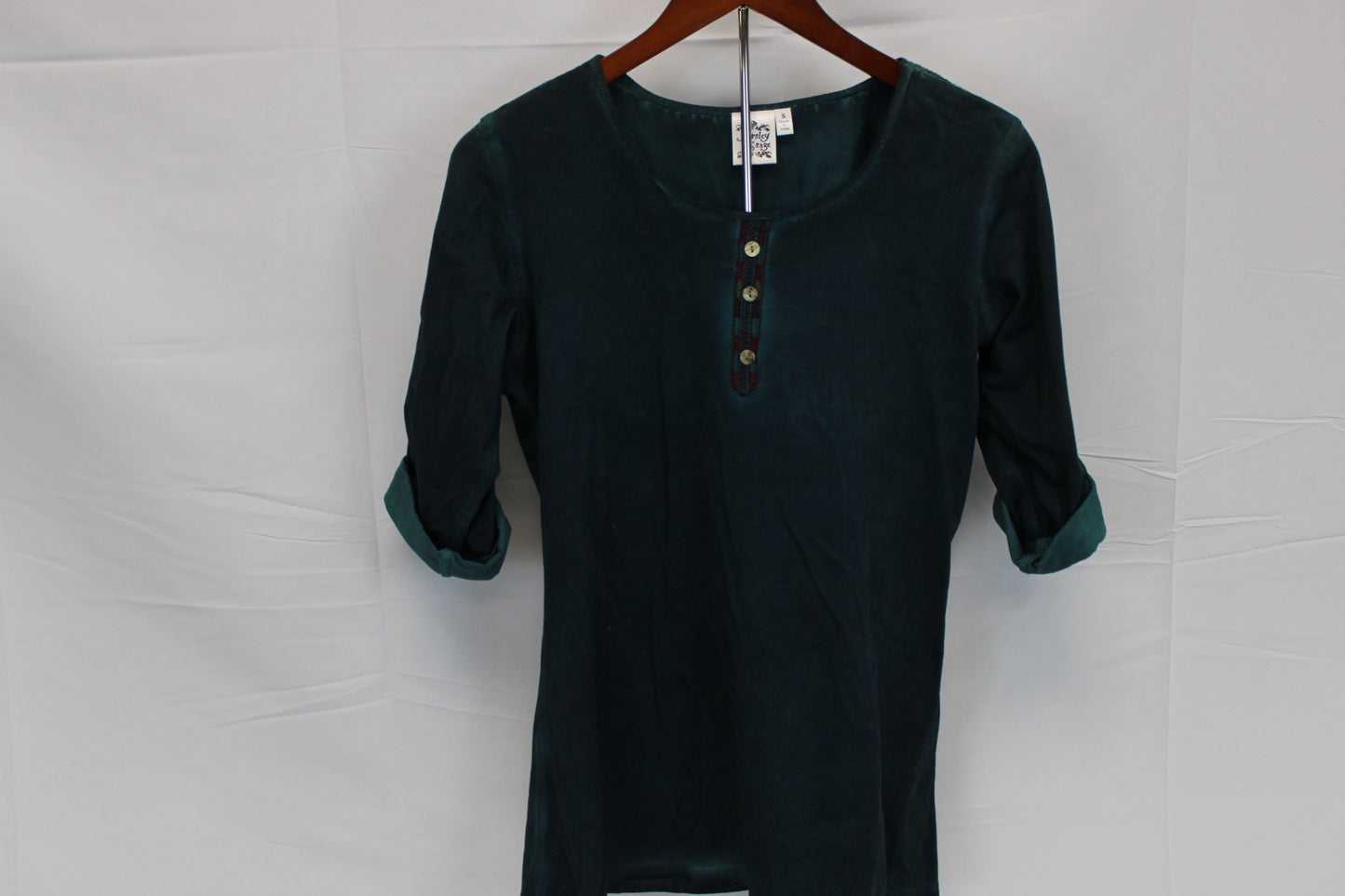 Parsley & Sage 1/2 sleeve faux down blouse, Women's S