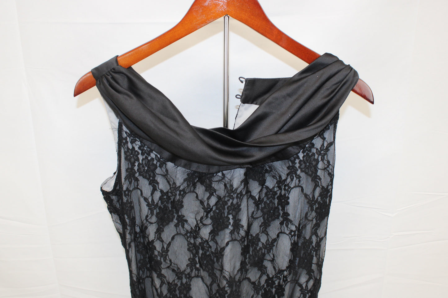 Maurice's sleeveless sheer lace top, black, Women's M