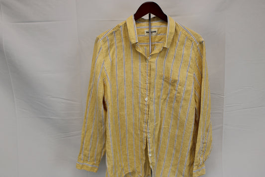 Ply the Waters long sleeve linen blouse, Women's XXL