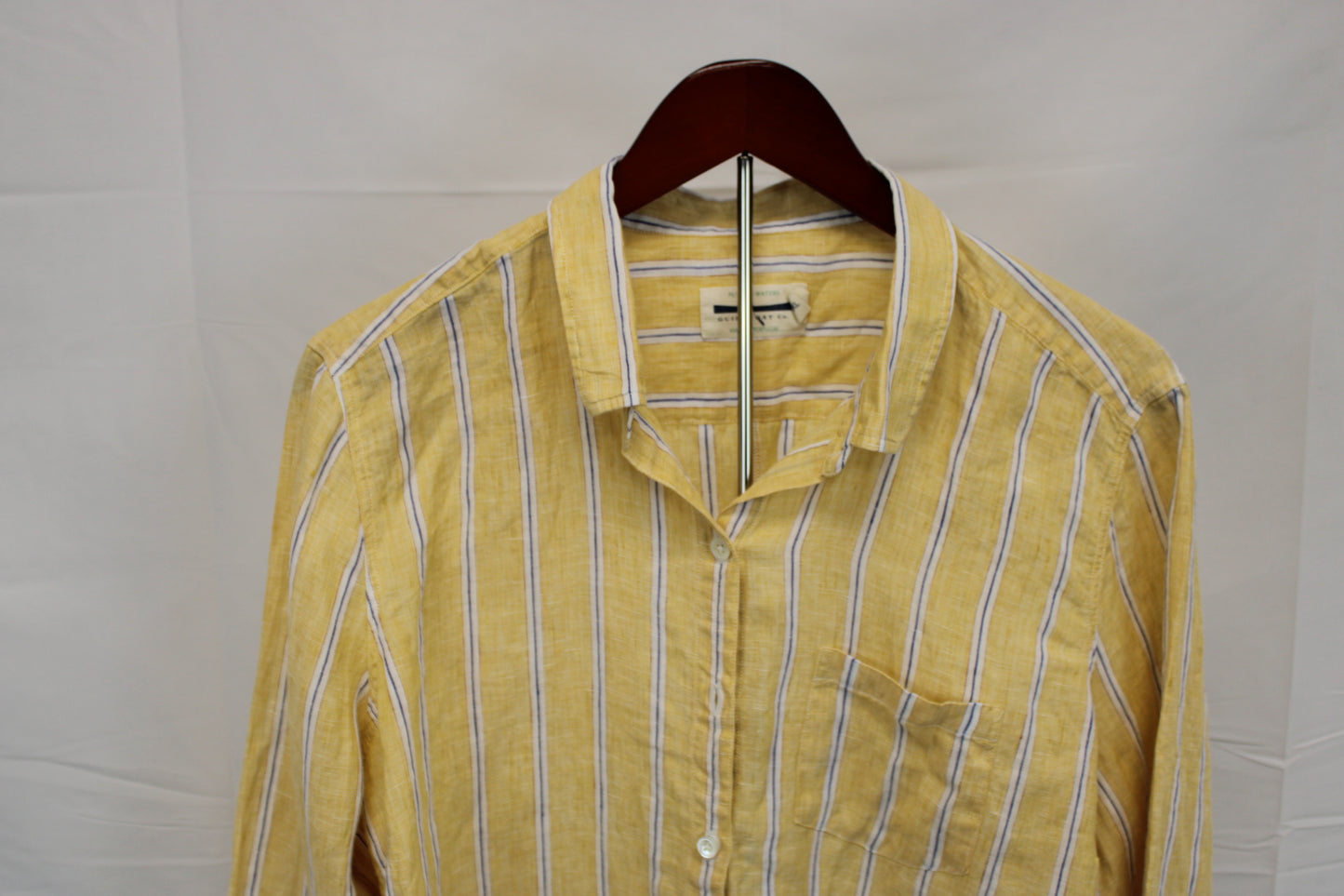 Ply the Waters long sleeve linen blouse, Women's XXL