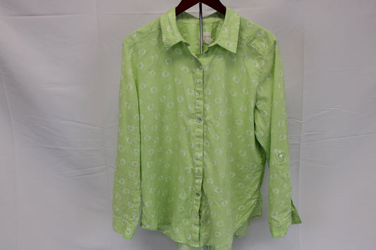 Chico's button down linen blouse, Women's XL