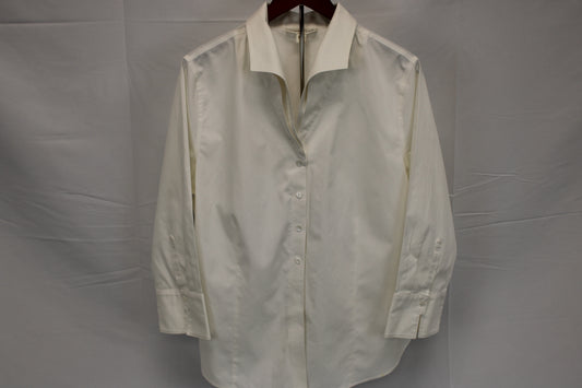 Coldwater Creek button down dress blouse, cream, Women's XL