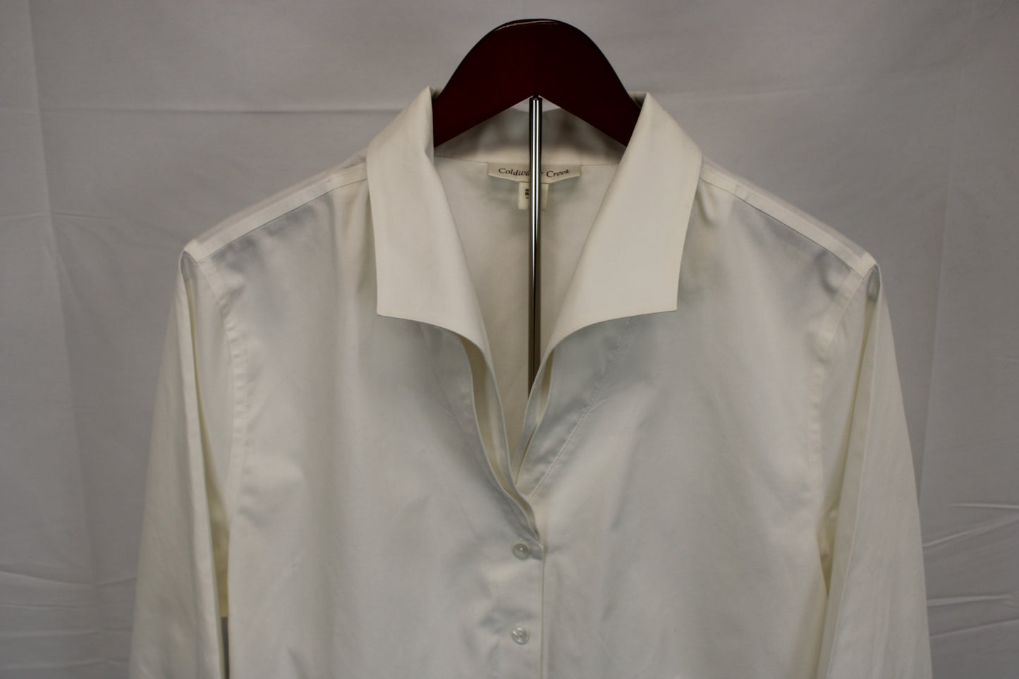 Coldwater Creek button down dress blouse, cream, Women's XL