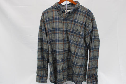 Weatherproof long sleeve button down flannel shirt, Men's XXL