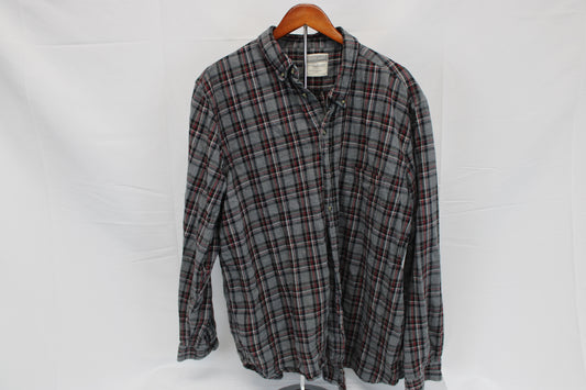 North Crest long sleeve button down flannel shirt, Men's XXL