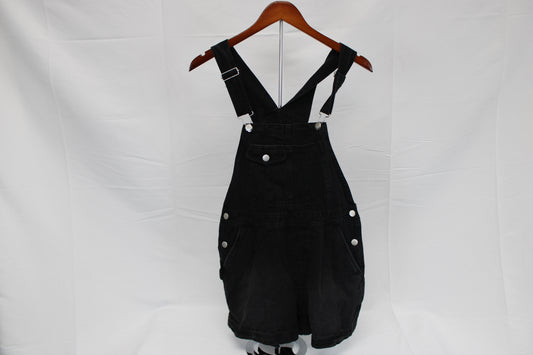 No Boundaries black denim short overalls, Women's M