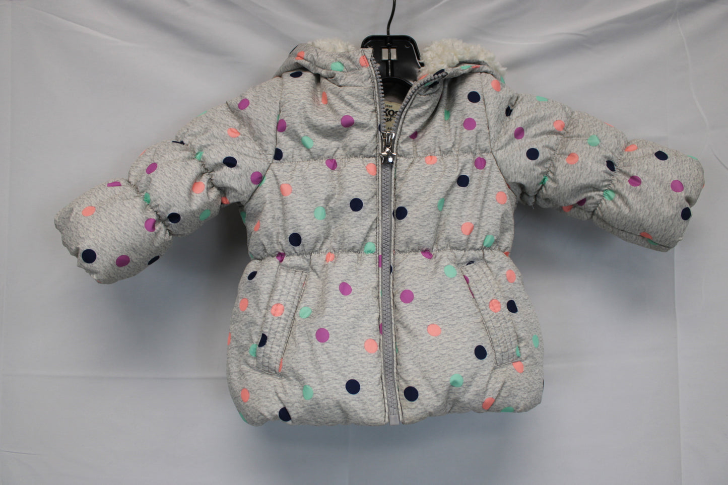 Osh Kosh fleece lined jacket w/hood, 12M