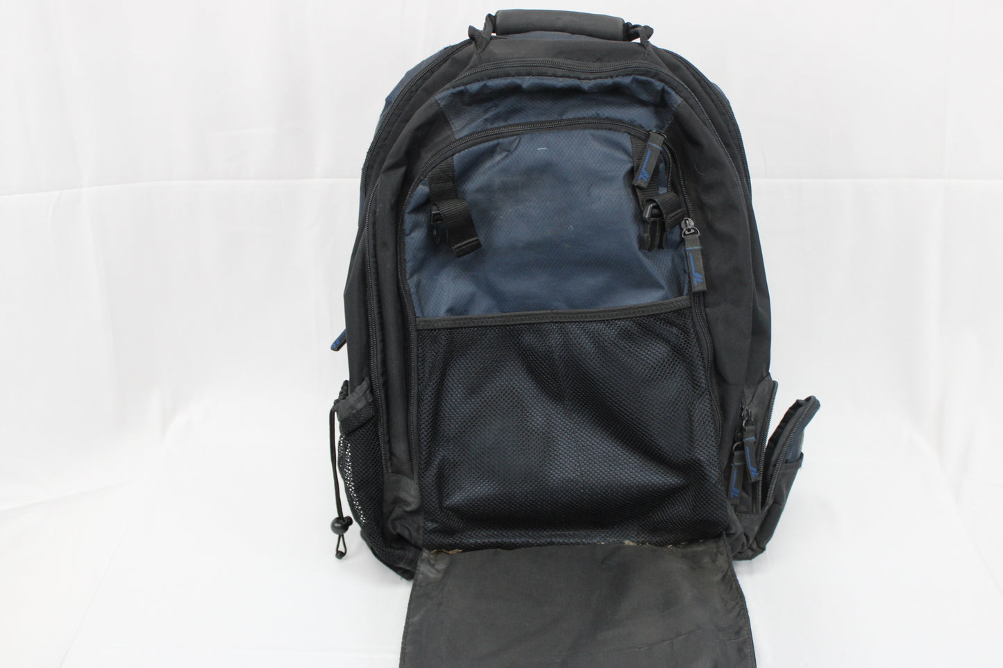 Targus large travel backpack w/ 14" laptop sleeve, navy blue