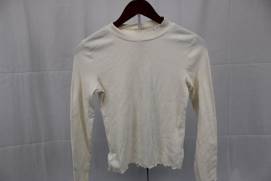 Old Navy ribbed mock neck long sleeve thermal, Girl's L (10-12)