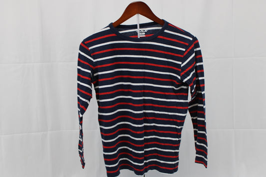 Place striped long sleeve cotton t-shirt, Boy's L (10-12)