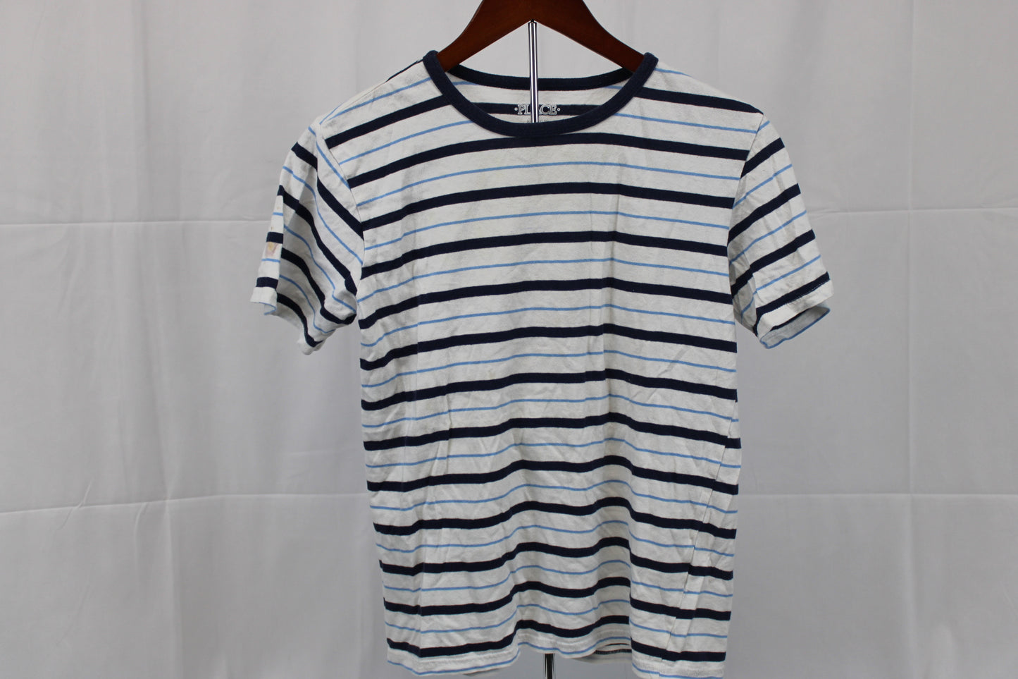 Place cotton striped t-shirt, Boy's L (10-12)