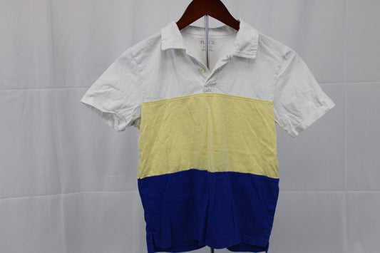 Place multi-colored cotton polo shirt, Boy's L (10-12)
