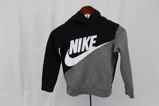 Nike cotton hooded sweatshirt, blk/gray, Youth L